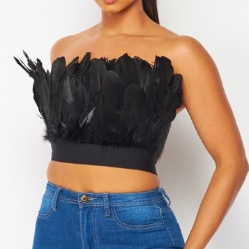 Feather cropped Top