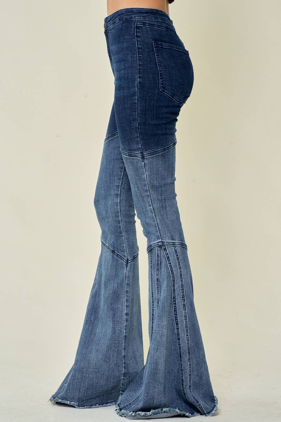 Denim Ombré Flared Jeans
