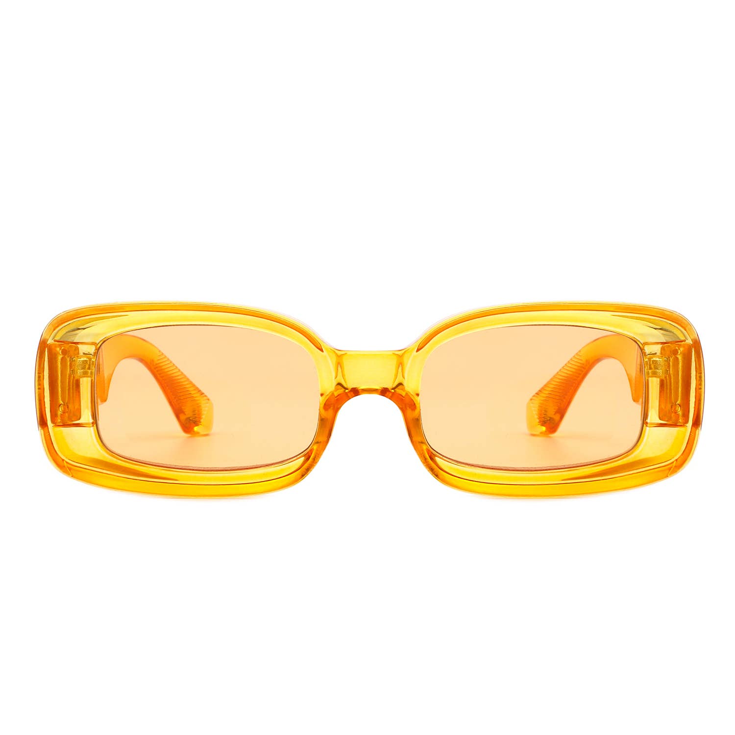 Rectangle Narrow Retro 90s Fashion Tinted Square Sunglasses