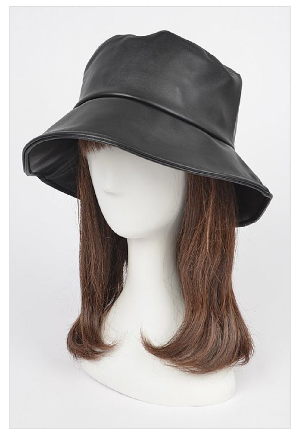 Faux Leather Bucket Hat