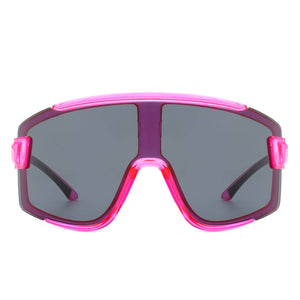 Oversize Sporty Square Chunky Shield Sunglasses