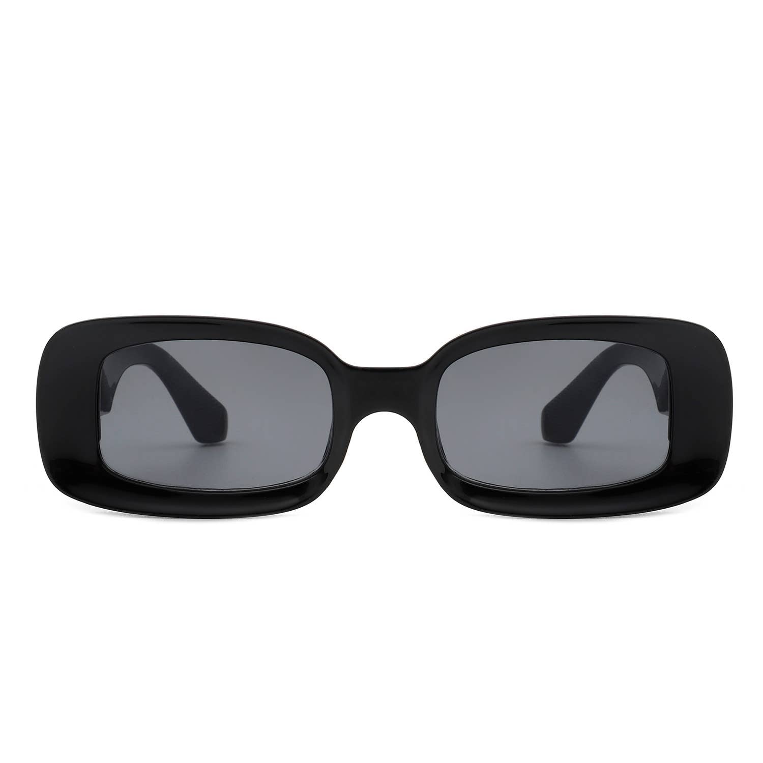 Rectangle Narrow Retro 90s Fashion Tinted Square Sunglasses