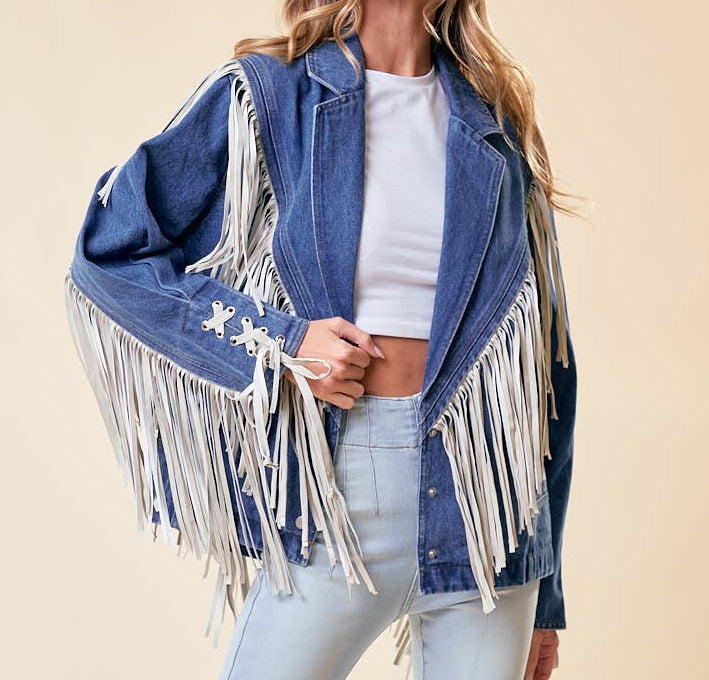 Fringe Denim Jacket