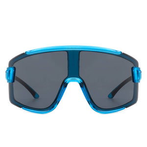 Oversize Sporty Square Chunky Shield Sunglasses