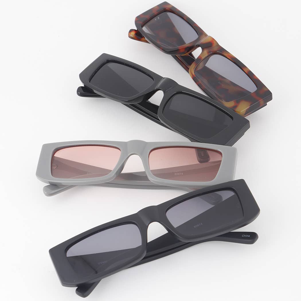 Retro Rectangle Sunglasses