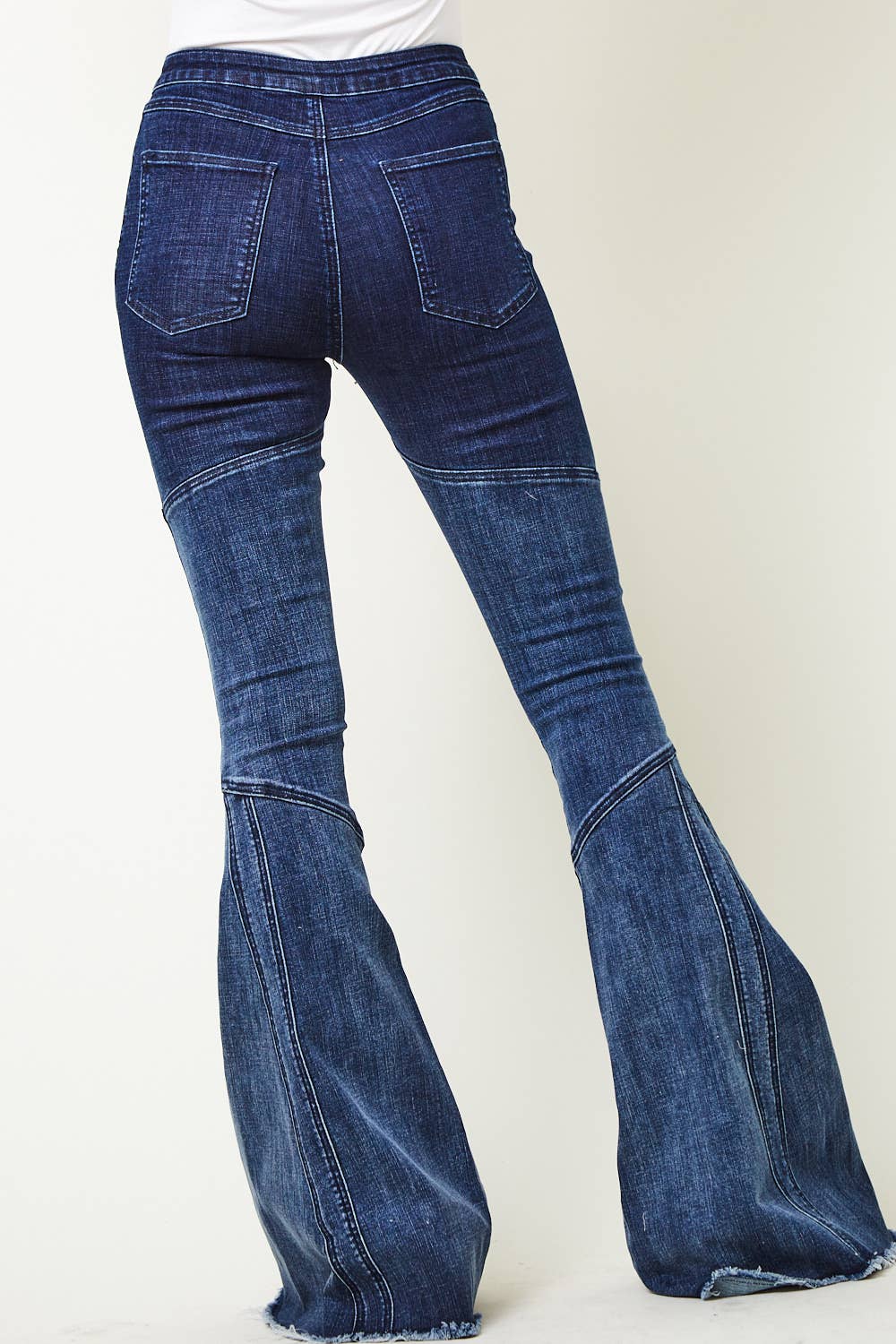 Denim Ombré Flared Jeans