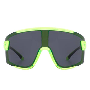 Oversize Sporty Square Chunky Shield Sunglasses