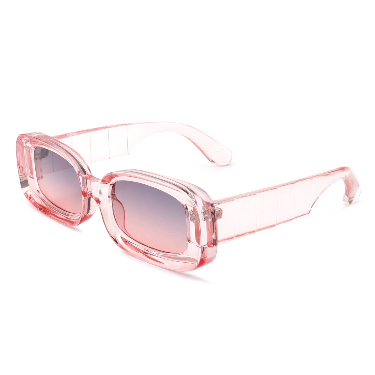 Rectangle Narrow Retro 90s Fashion Tinted Square Sunglasses