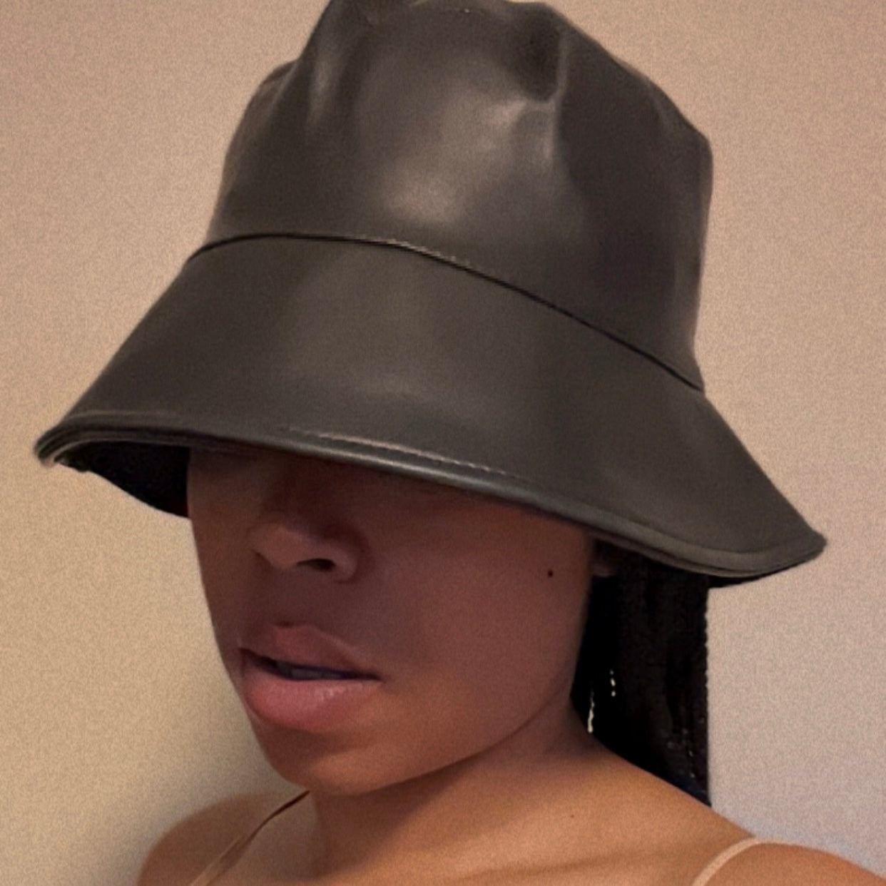 Faux Leather Bucket Hat