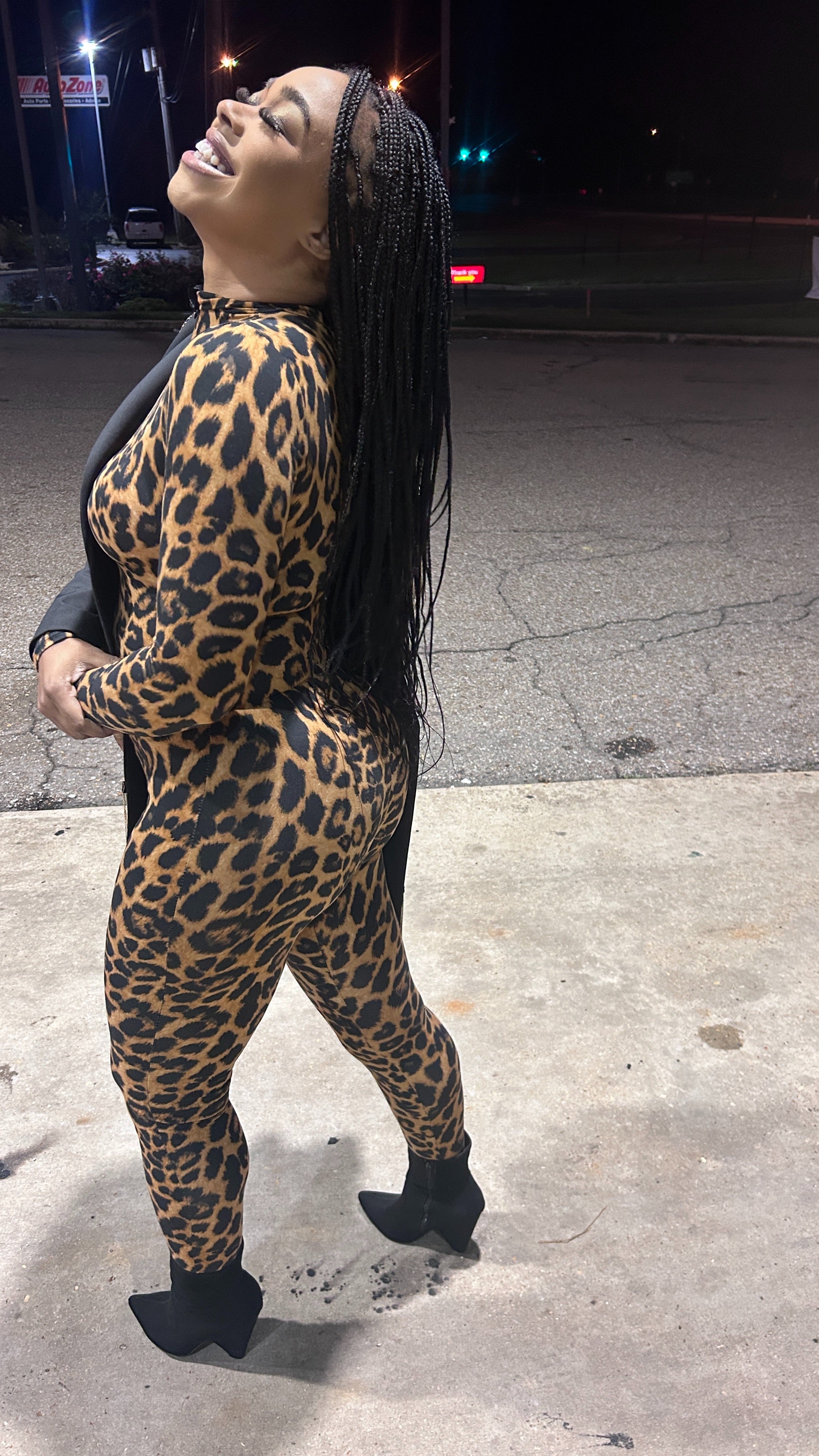 Leopard Bodycon Jumpsuit