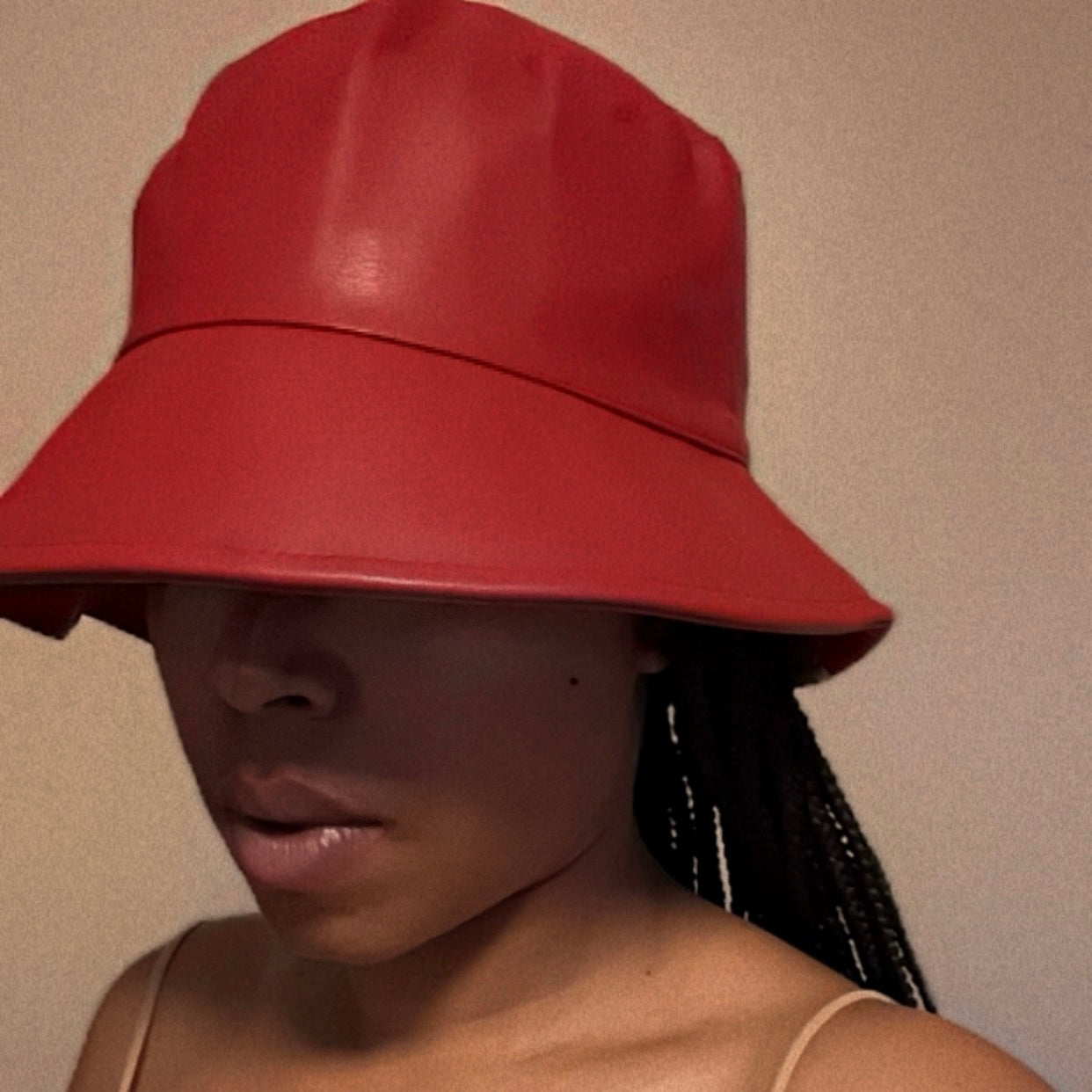 Faux Leather Bucket Hat