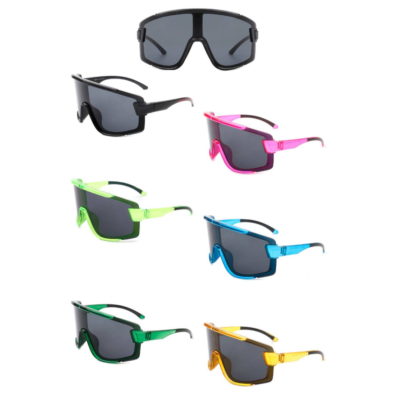 Oversize Sporty Square Chunky Shield Sunglasses