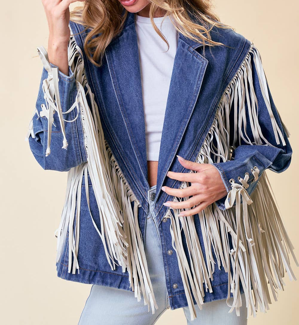 Fringe Denim Jacket