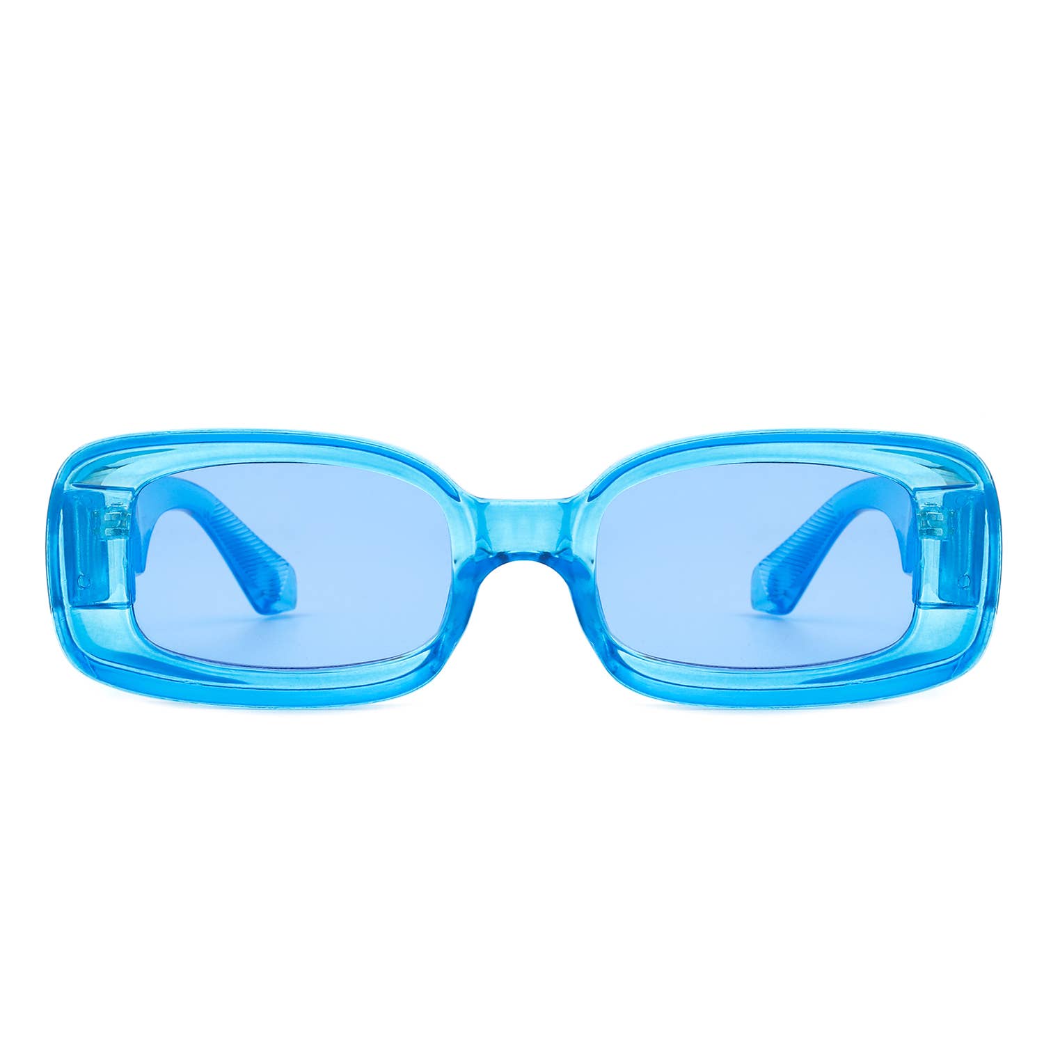 Rectangle Narrow Retro 90s Fashion Tinted Square Sunglasses