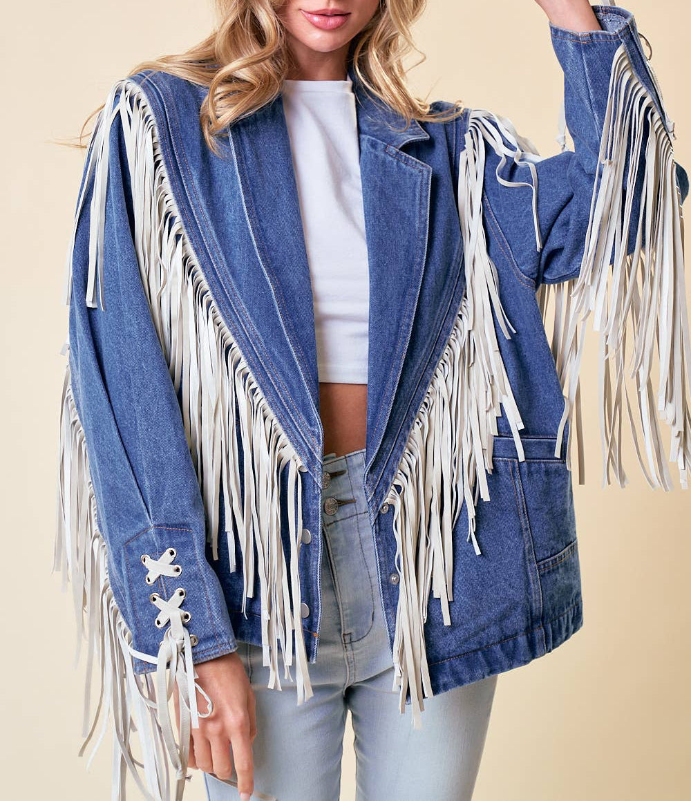 Fringe Denim Jacket