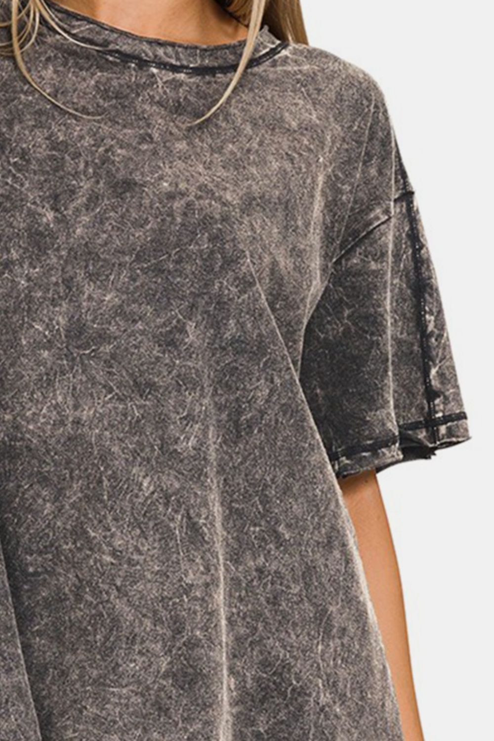 Round Dropped Shoulder Top